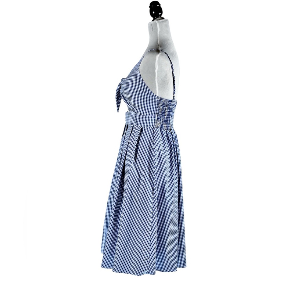 Cupshe Blue Gingham Midi Dress Cutout Bow Front – Size M - Picture 9 of 17